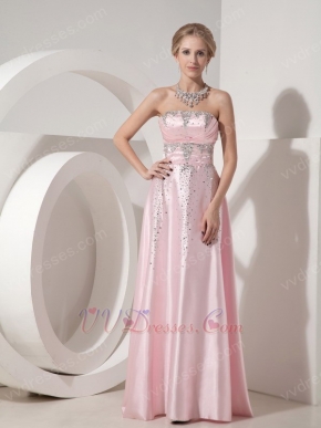 Strapless Baby Pink 2014 Prom Party Dress For Cheap