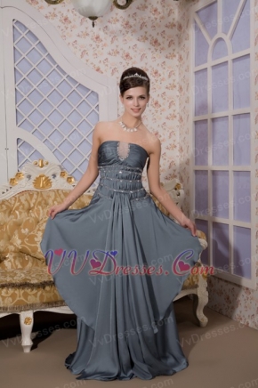 Peacock Green Empire Strapless Prom / Evening Dress For Lady Inexpensive