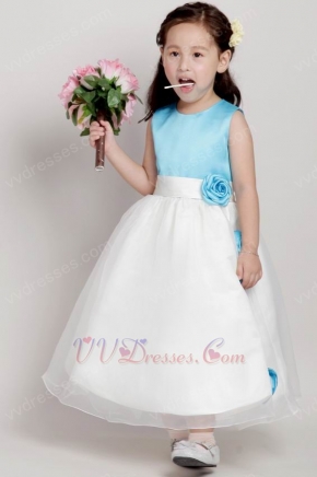 Lovely Scoop Infant Flower Girl Dress With Flower Emberllish