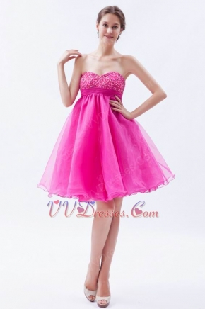 Allure Mini Fuchsia Graduation Dress For Girl Wear