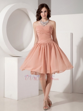 Simple Top Designer Bridal Bridesmaid Dress In Light Blush Orange Amazon Style