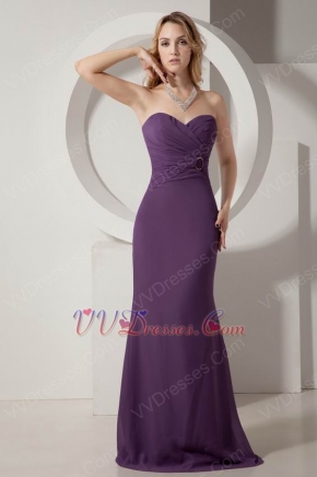 Sweetheart Ruched Dark Purple Cheap Prom Party Dress Online