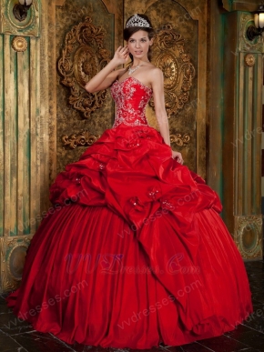 Unique Crimson Prom Quinceanera Dresses By Top Designer