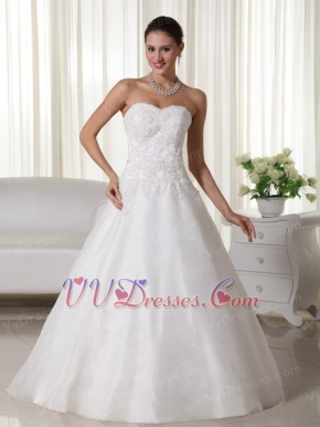 Floor-length Long A-line Puffy Wedding Dress For Bride Wear Low Price