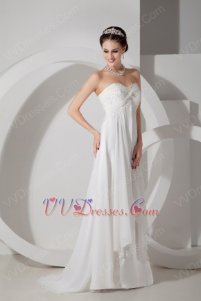 Sweetheart Ivory Chiffon Prom Dress For 2014 Prom Wear