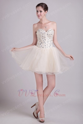 Sweetheart Short Skirt Sweet Sixteen Dress With Crystals