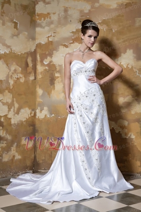 Column Sweetheart Affordable Wedding Dress For Beautiful Women Low Price