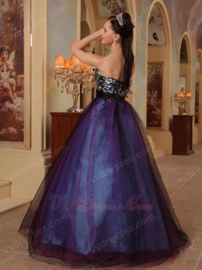 Sweetheart Neck Leopard Printed Purple Prom Party Dress 2014