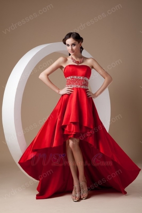 Strapless High-low Skirt Scarlet 2012 Prom Dress Discount