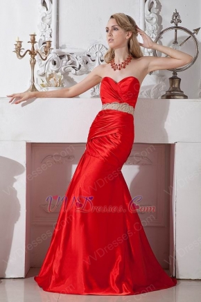 2012 Custom Made Sweetheart Scarlet Long Prom Dress Discount