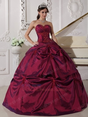 Cardinal Red Sweetheart Evening Ball Dress Low Price