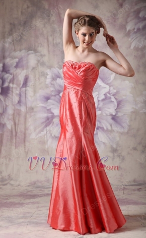 Sweetheart Mermaid Coral Pink Prom Dress UK