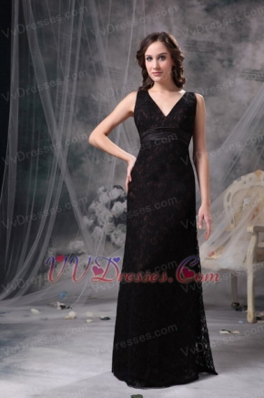 Not Expensive Cross Back V Prom Dress Made By Black Lace Inexpensive