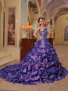 Shopping Online Strapless Purple Quinceanera Dress For La