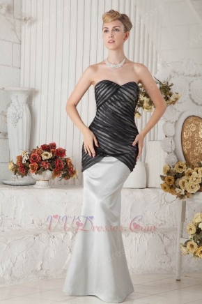 Discount Black Organza Covered Mermaid Gray Long Prom Dress Selling