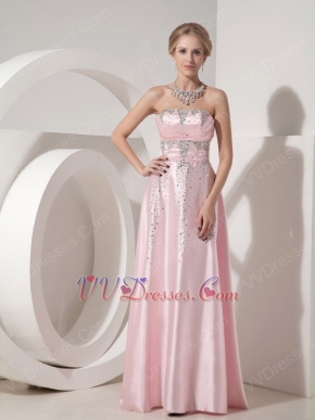 Strapless Baby Pink 2014 Prom Party Dress For Cheap
