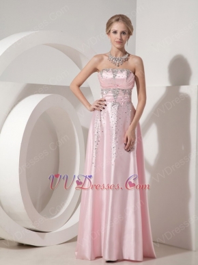 Strapless Baby Pink 2014 Prom Party Dress For Cheap