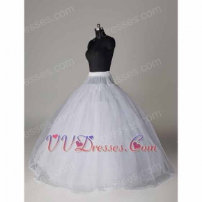 ELASTIC Waist 8 Layers Tulle Hoopless Crinoline Underskirt Make Dress Puffy