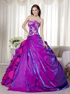 Custom Made Purple sQuinceanera Dress For 2014 Girls Wear