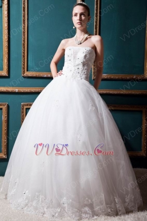 Glamorous Crystals Puffy Ball Gown Church Bridal Ceremony Dress