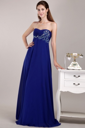 Sweetheart Floor Length Elegant Royal Blue Prom Dress Discount