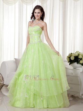 Beautiful New Bubs Color Organza Girls Quinceanera Dress