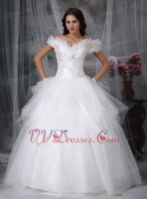 Perfect Ball Gown Off The Shoulder Wedding Dress Puffy Low Price
