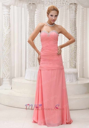 Sweetheart Floor Length Vocal Concert Dress Watermelon Pink Design Your Own