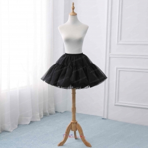 Black Short Slips Crinoline Underskirt Lolita Cos For Puffy