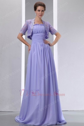 Cheap Spaghetti Straps Lavender Prom Dress With Lace Jacket