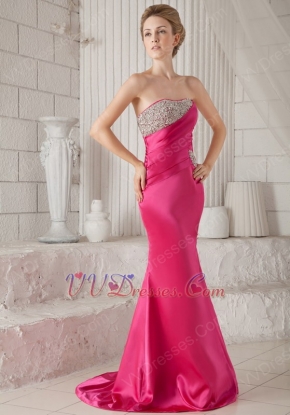 Trumpet Strapless Fuchsia Pageant Dress To 2014 Prom Party