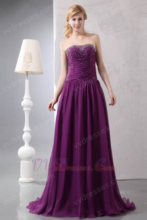 Affordable Purple Chiffon Evening Dress Shopping Online