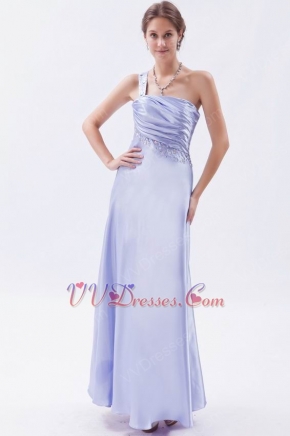 Elegant One Shoulder Cross Back Lavender Prom Dresses For Women