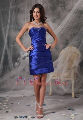 Designer Royal Blue Short Prom Dress Knee Length Knee Length Sexy