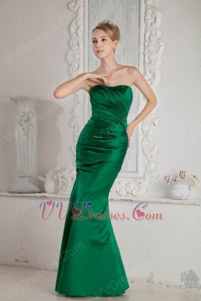 Mermaid Dark Green Evening Stain Dress For La Femme