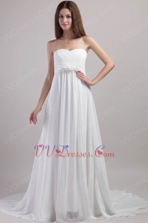 Sweetheart Chapel Train White Brand New 2014 Prom Dress