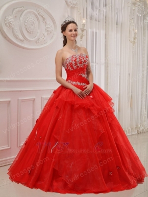 Scarlet Strapless Floor Length Military Ball Dress Online