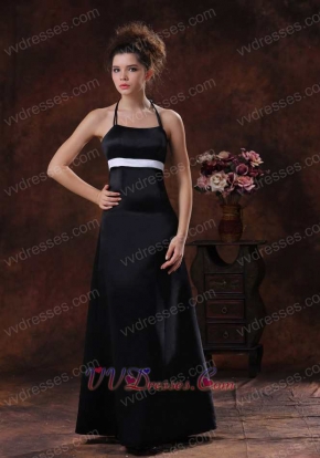 Enchanting Halter Floor-length Black Mother Dress For Wedding Promotion