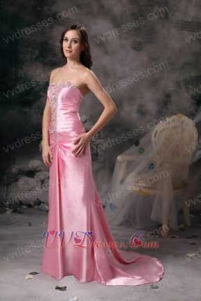 Pink Sweetheart Taffeta Evening Dress Gowns Lady Night Club