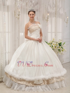 Wholesale Strapless White Bar Mitzvah Quinceanera Dress