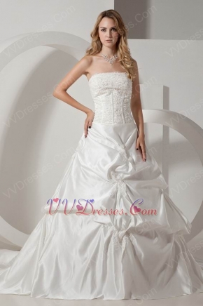 Wholesale Handmade Appliques Corset Chapel Wedding Dresses