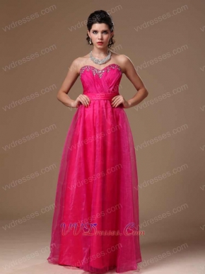 Sweetheart Empire Waist Easeful Fuchsia Pregnant Prom Dress Custom Made