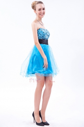 Azure Blue Net Sweet 16 Dress For Beautiful Girls