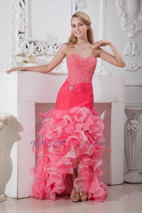 Find Sweetheart High Low Cheap Cocktail Prom Party Dress