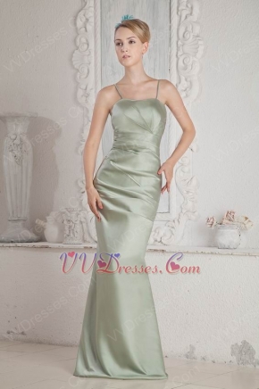 Spaghetti Straps Celadon Greyish-Green Stain Prom Dresses Pretty