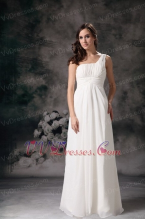 White Sheath One Shoulder Designer Prom Dress Cheap Inexpensive