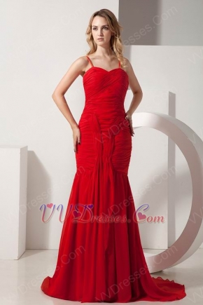 Discount Mermaid Formal Wine Red Evening Dress For Juniors