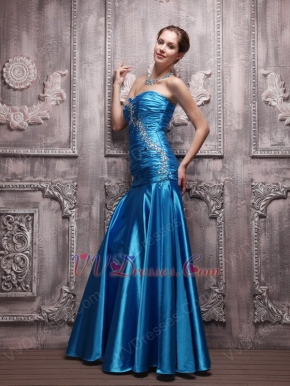 Dark Blue Sweetheart Floor-length Evening Dresses UK