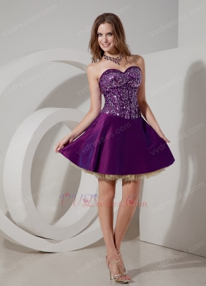 Sexy Sweetheart Sequin Emberllish Cocktail Dress For Girl