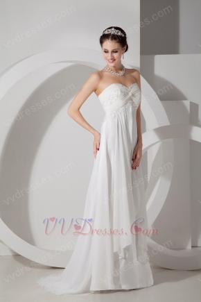 Sweetheart Ivory Chiffon Prom Dress For 2014 Prom Wear